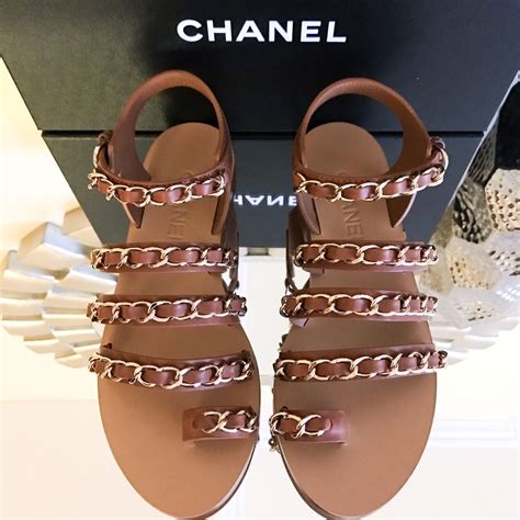 sandali chanel 38|Chanel sandals real real.